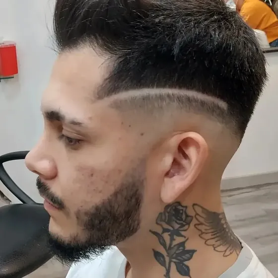 Degradé com risco desenhado